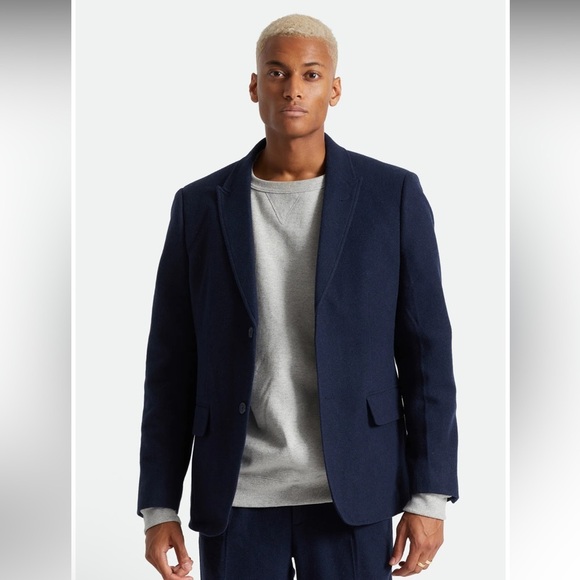 Brixton Reserve Size XL Done Proper Standard Fit Navy Suit Blazer 2-Button - Picture 1 of 7
